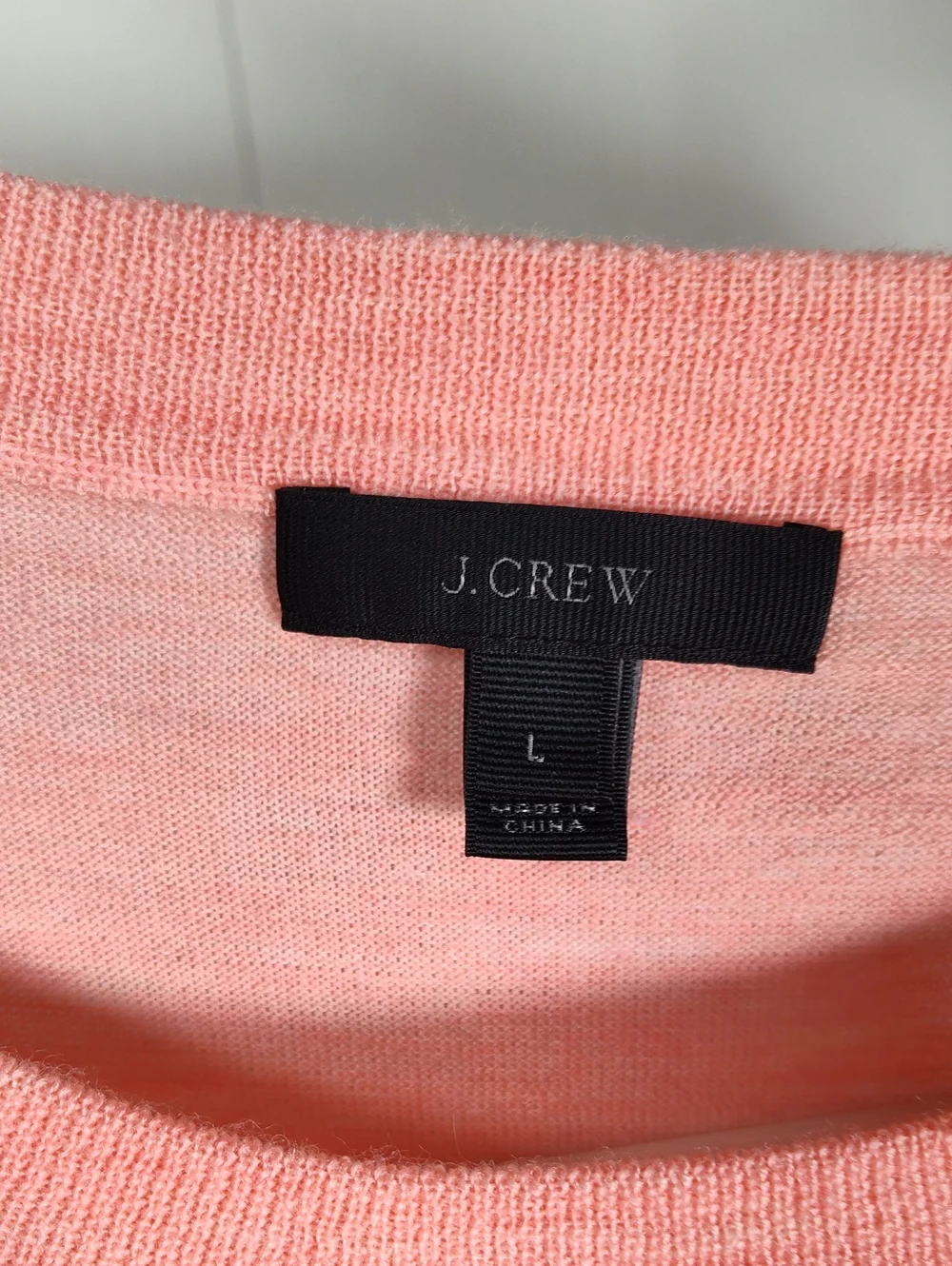 J. Crew Tippi 100% merino wool lightweight crewneck pink‎ sweater L